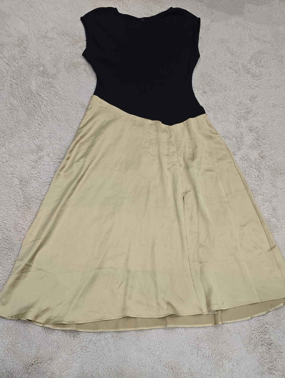 Anthropologie Black & Cream A-Line Skirt Dress